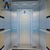 Glass wall panoramic elevator with stainless steel structure