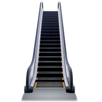 Heavy Duty Escalator with Safe Handrail in Shopping Mall