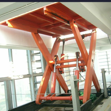 Guide rail type cargo lifting platform
